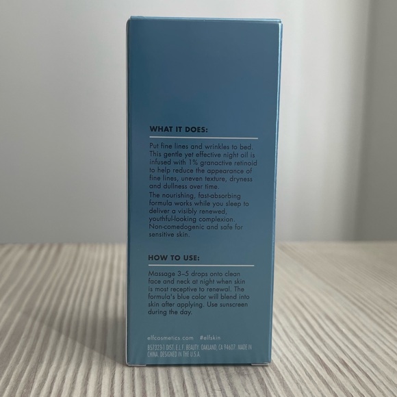 ‼️FREE‼️NEW‼️e.l.f. SKIN Youth Boosting Blue-ty Sleep Night Oil Facial Treatment - Picture 3 of 5